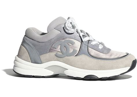 chanel low top trainer cc|grey chanel sneakers.